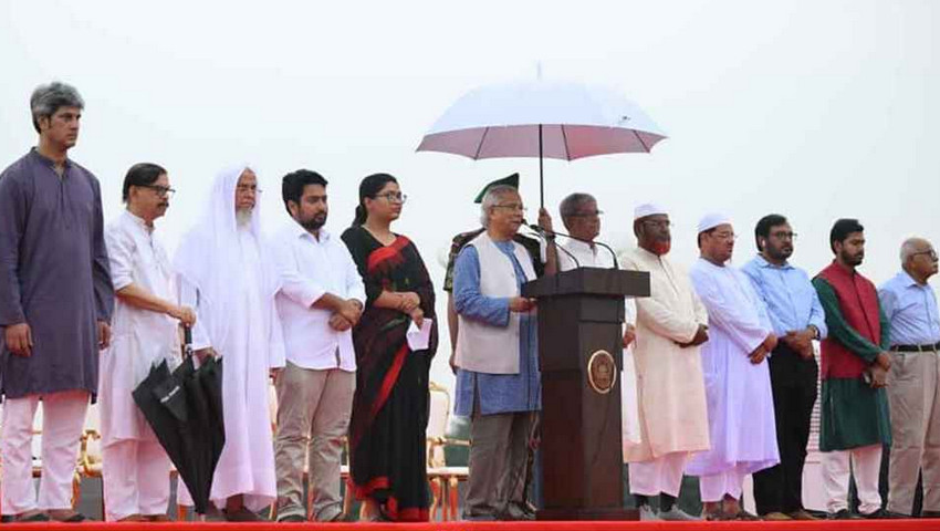 জুলাই ঘোষণাপত্র পাঠ করলেন প্রধান উপদেষ্টা