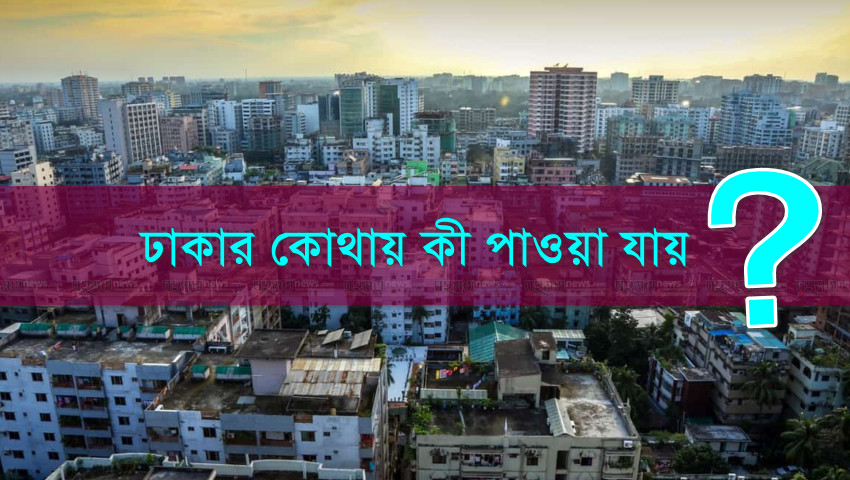 ঢাকায় কোথায় কী পাওয়া যায়?