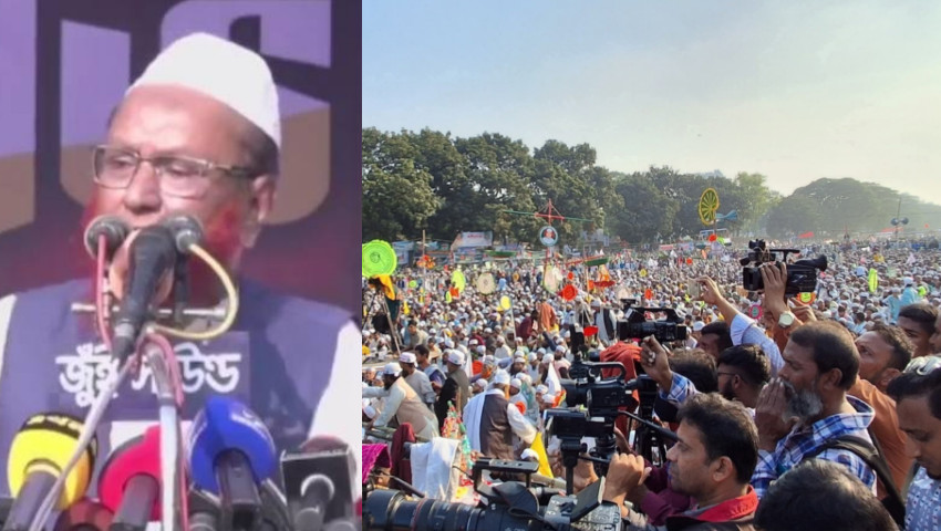 বাংলার মানুষ সংসদ ভবনে কুরআনের পতাকা দেখতে চায় : মাওলানা হক্কানী